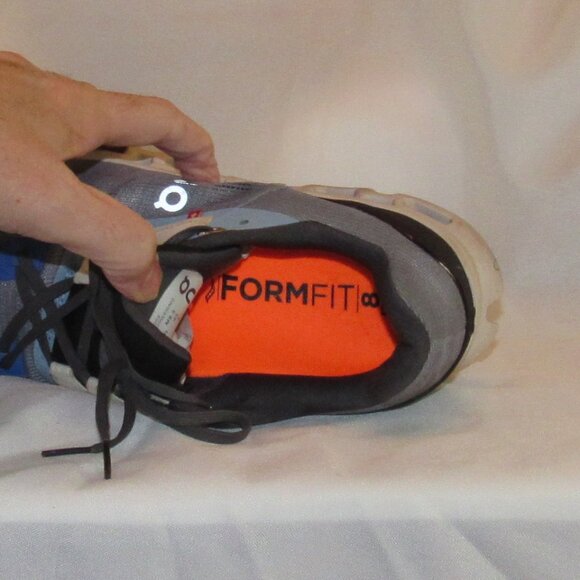 On Cloudstratus Fossil Grey Blue White Running Shoes (39.99007) Men's Size 9.5 - Picture 6 of 12